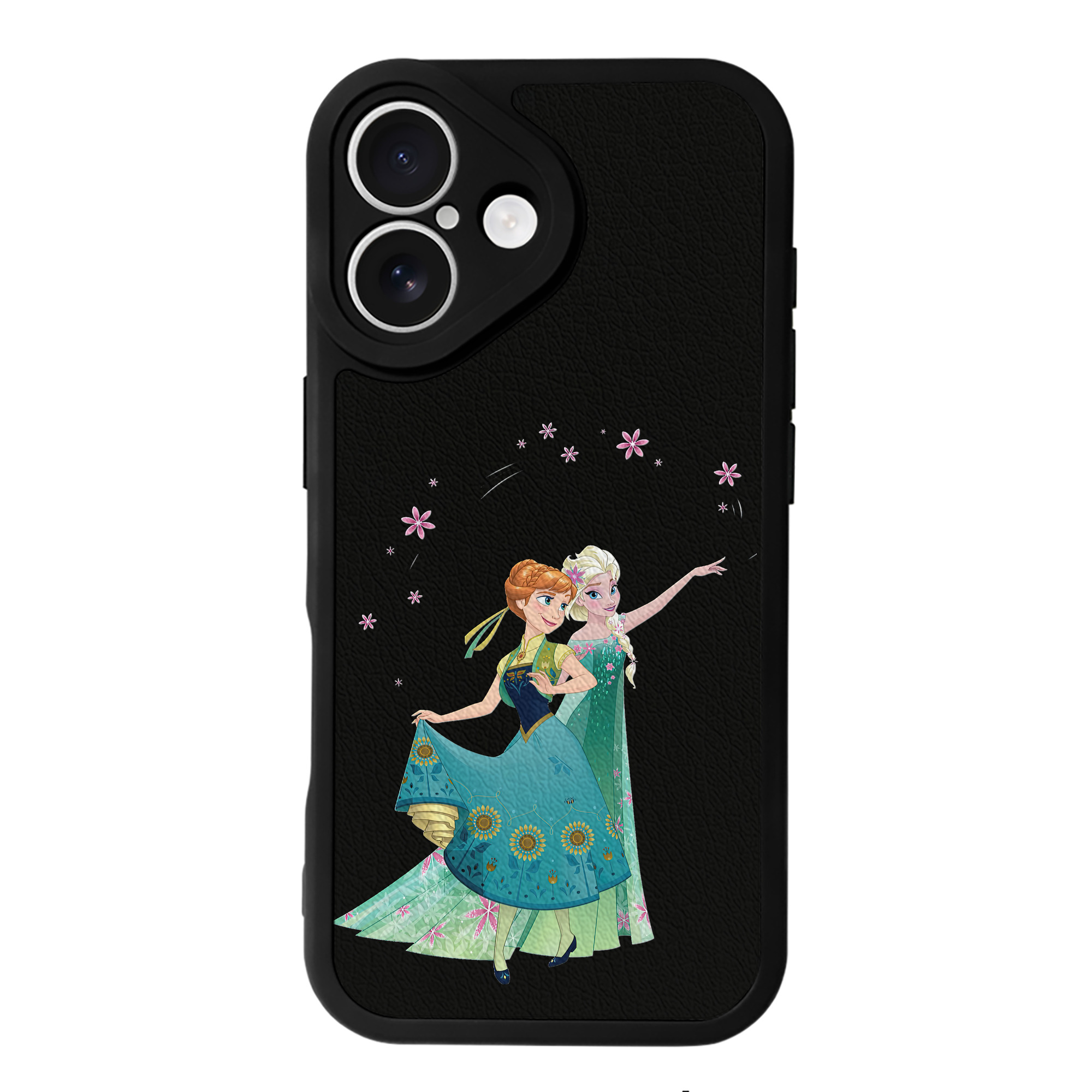 （画像用） アナと雪の女王 アンナ エルサ Frozen Anna Elsa 【iPhone 16シリーズ対応】シリコンスマホケース（レザー調） 材質：シリコン